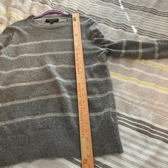 Banana Republic Merino Wool Fine Italian Yarn Sweater Filpucci Stripe Mens Sz L - Picture 5 of 7
